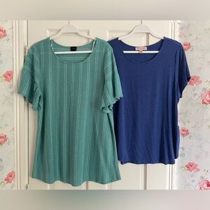 Philosophy Woman & W5 Bundle of 2 Shortsleeve Shirts 1X